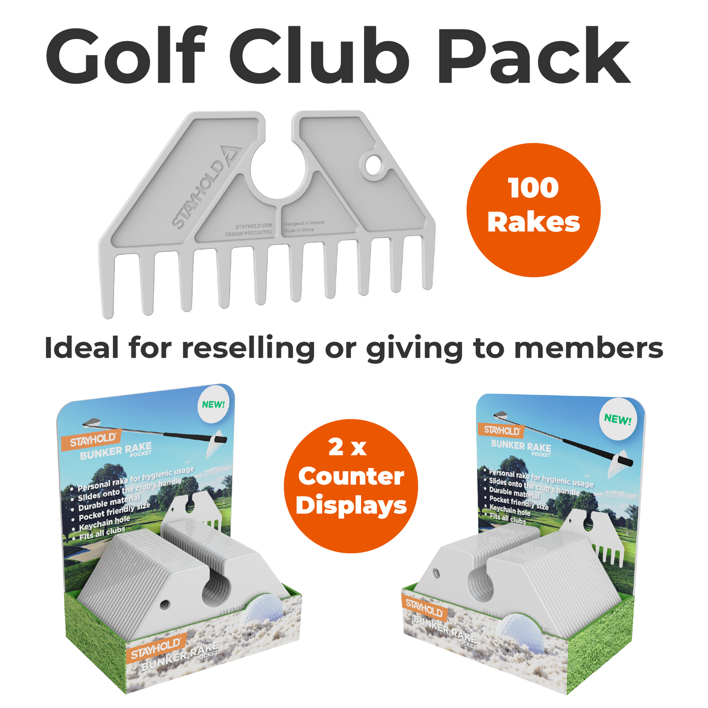GOLF POCKET BUNKER RAKE