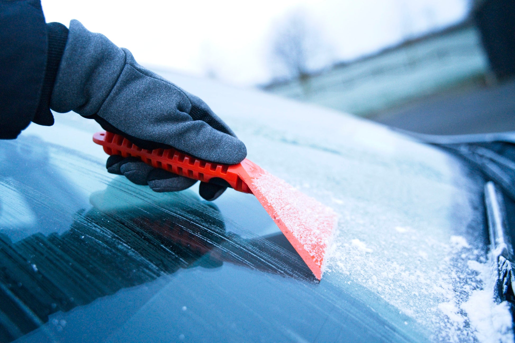 Stayhold ICE SCRAPER+SQUEEGEE clearing windscreen