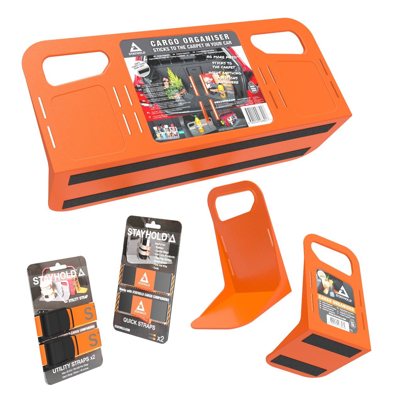 Stayhold super pack shopping holders in orange (orange)